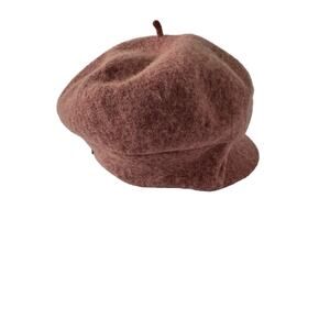 NWT Nine West Womens Wool Knit Newsboy Hat Mauve Pink One Size #MQ17